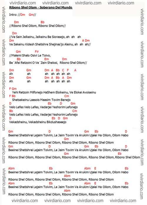 Letra Ribbono shel Olam